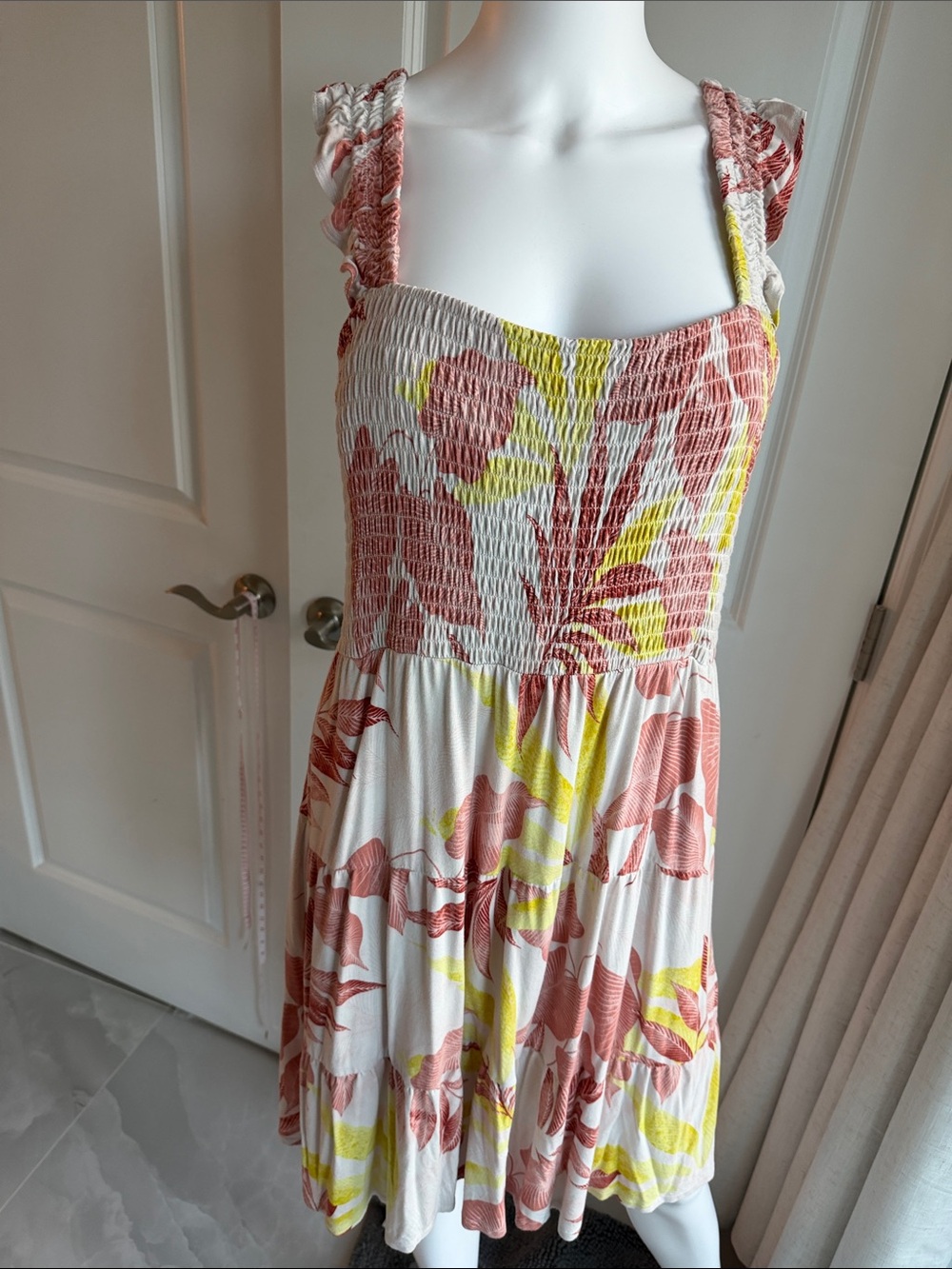 Soma Smocked Sundress with built in bra